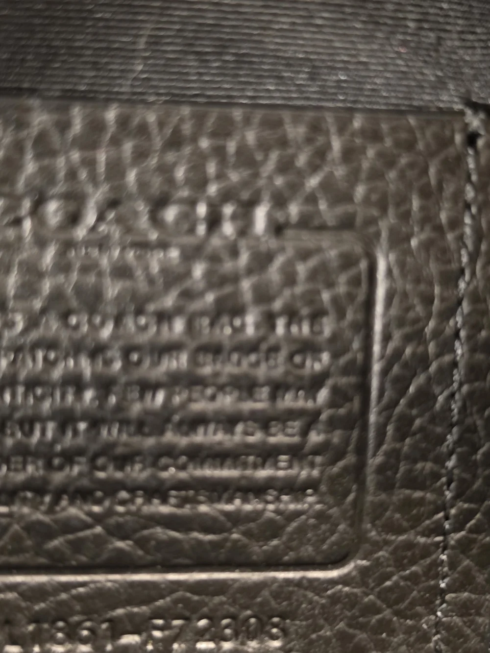 Coach Black Leather Briefcase with Burgundy Center Stripe